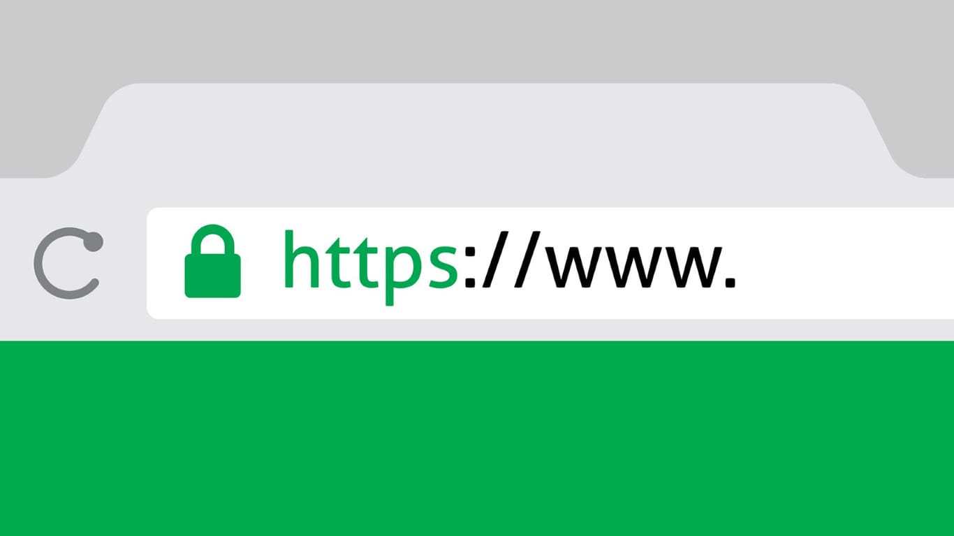 Secure browser connection with https and lock icon